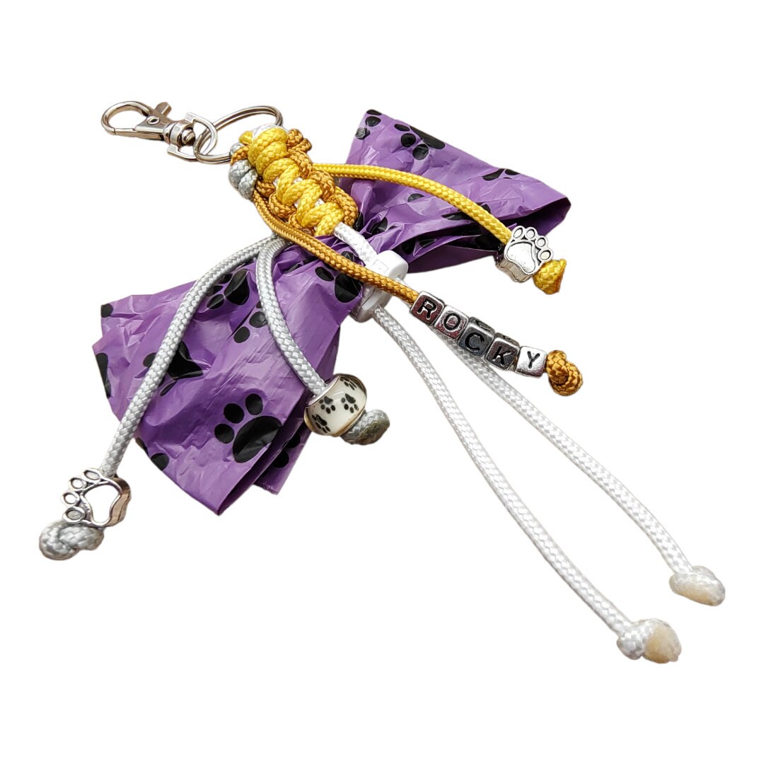 Hundeleine geflochten aus Paracord Länge 200 cm mit Schlüsselanhänger/Kotbeutelhalter  #1579470099