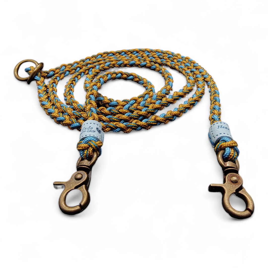 Hundeleine geflochten aus Paracord  Länge 200 cm stufenlos verstellbar 2 Karabiner  Führungsleine für Hundebesitzer #1596380242