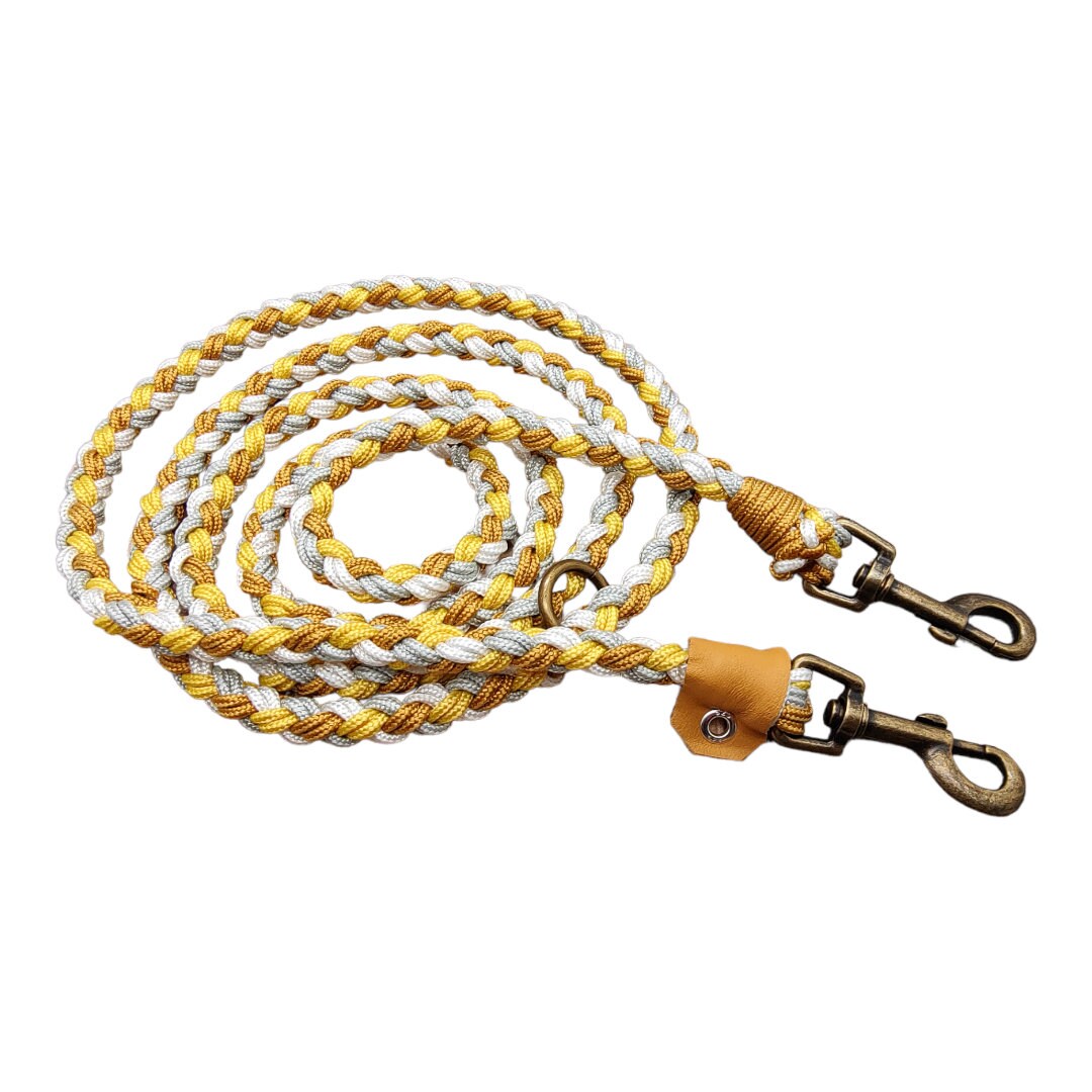 Hundeleine geflochten aus Paracord Länge 200 cm mit Schlüsselanhänger/Kotbeutelhalter  #1579470099